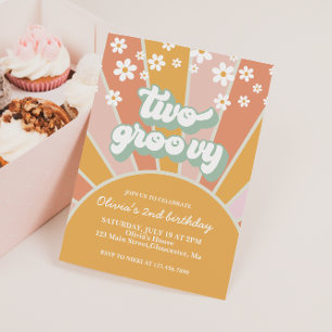 Invitation Retro Deux Super Sunshine daisy boho floral