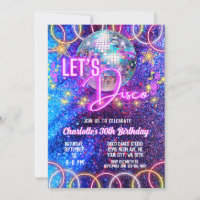 Retro Disco Ball Bright rose Neon brillant Anniver