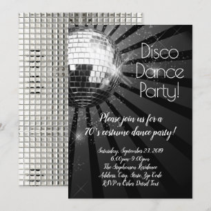 Invitation Retro Disco Dance les années 70 Costume Halloween