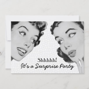 Invitation Retro Do Tell Surprise fête d'anniversaire