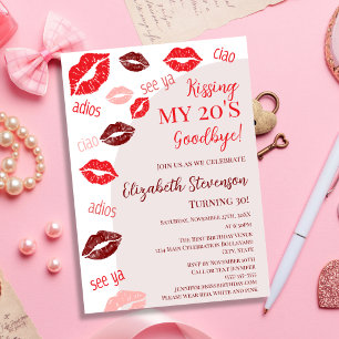Invitation Rétro : embrassant mes 20 ans, au revoir, fête pou