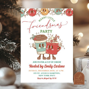 Invitation Retro Friendsmas Soirée de vacances