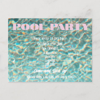 Invitation Retro Fun Pool