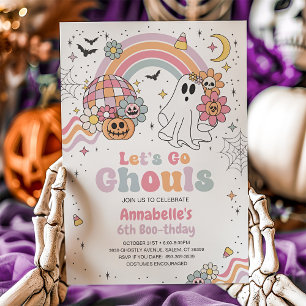 Invitation Retro Go Ghouls Halloween Anniversaire