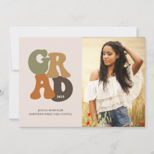 Invitation Retro Graduate 1970 Vintage Graduation Party