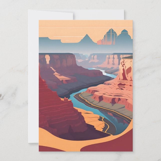 Invitation Retro - Grand Canyon (Devant)