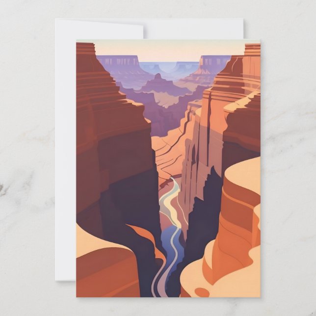 Invitation Retro - Grand Canyon (Devant)