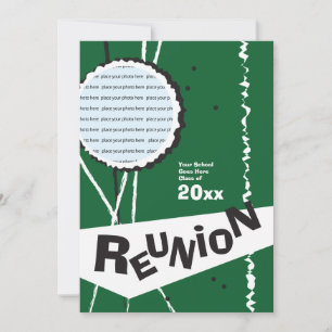 Invitation Retro Green Class à la réunion