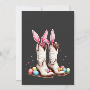 Invitation Retro Howdy Easter Funny Cowboy Boots Easter Eglis