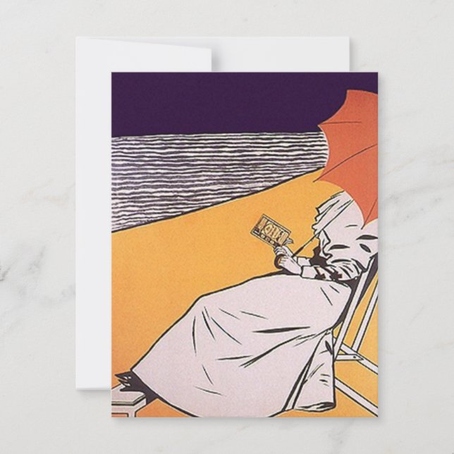 Invitation Rétro Maison d'été ~ Fête de la Plage (Devant)