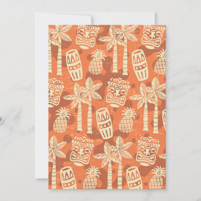 Invitation Retro Mid Century Modern Tiki Pattern (Devant)
