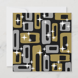 Invitation Retro Mid-Century Moderne Abstrait