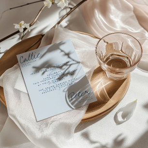 Invitation Rétro minimaliste manuscrit Mariage monochromatiqu