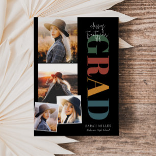 Invitation Rétro Minimaliste Moderne Vertical 5 Pics Graduati