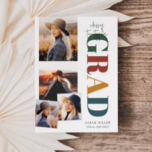 Invitation Rétro Minimaliste Moderne Vertical 5 Pics Graduati