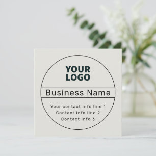Invitation Retro-Modern Business ou Marque Coordonnées