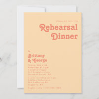 Rétro moderne | Dîner de répétition de crème orang