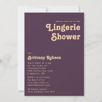 Rétro moderne | Douche Lingerie violette foncée