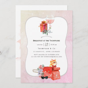 Invitation Retro Movie Noël Petit-déjeuner