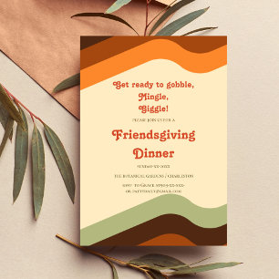 INVITATION RETRO ORANGE FRIENDSGIVING
