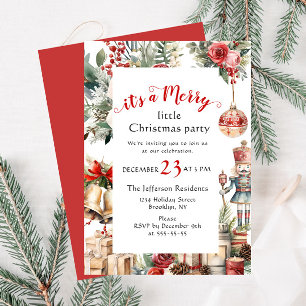 Invitation Retro Pays Vintage Joyeux Petit Noël