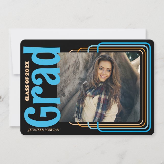 Invitation Retro Photo Graduation (Devant)