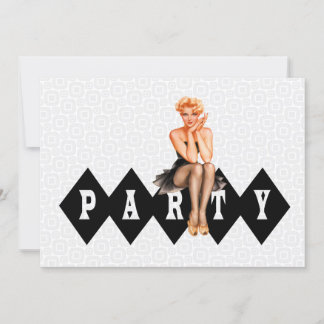 Invitation Retro Pinup Girl Party