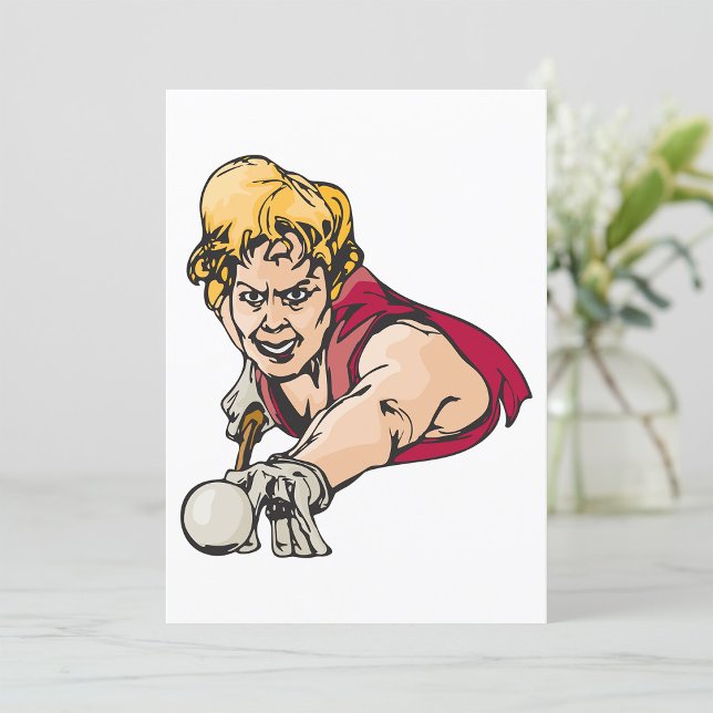 Invitation Retro Pool Player Vintage Billard Sports (Créateur téléchargé)