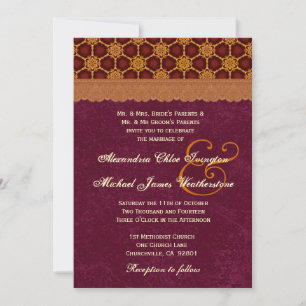 Invitation Rétro profil sous convention astérisque d'or et de