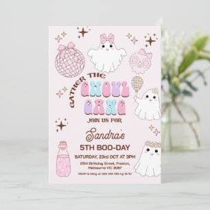 Invitation Retro Rose Halloween filles Ghoul Gang Anniversair