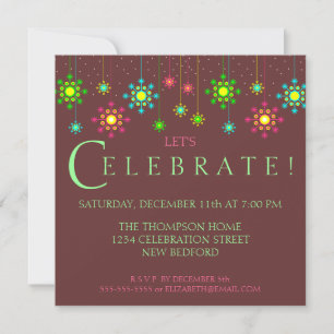 Invitation Retro Snowflake