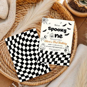Invitation Rétro Spooky One Premier Anniversaire de Halloween