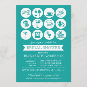 Invitation Rétro stock l'invitation de Fête de la mariée de