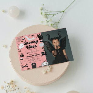 Invitation Retro super Fantôme Halloween vibes Éffrayantes An