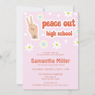 Invitation Retro Super les années 70 80s Hippie mignonne Phot