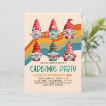 Retro Super Noël Gnomes Budget Fêtes fériées