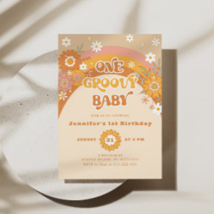 Invitation Retro Un bébé super