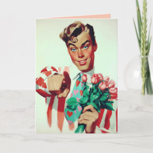 Invitation Retro Valentine Flirty Guy