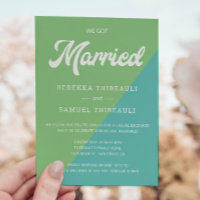 Retro Vert Turquoise Couleur Bloc Mariage Décontra