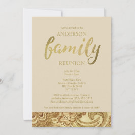 Invitation Retrouvailles élégantes de la famille Gold