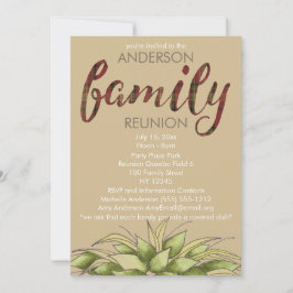 Invitation Retrouvailles familiales rustiques et pures