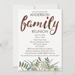 Invitation Retrouvailles familiales rustiques et pures