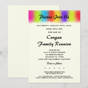 Invitation Retrouvailles, fêtes ou évènements