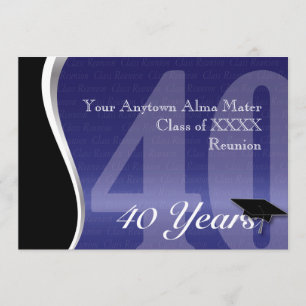 Invitation Retrouvailles personnalisables de 40 ans