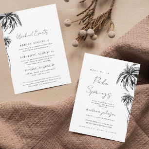 Invitation Retrouvez-Moi à Palm Springs Enterrement de Vie de