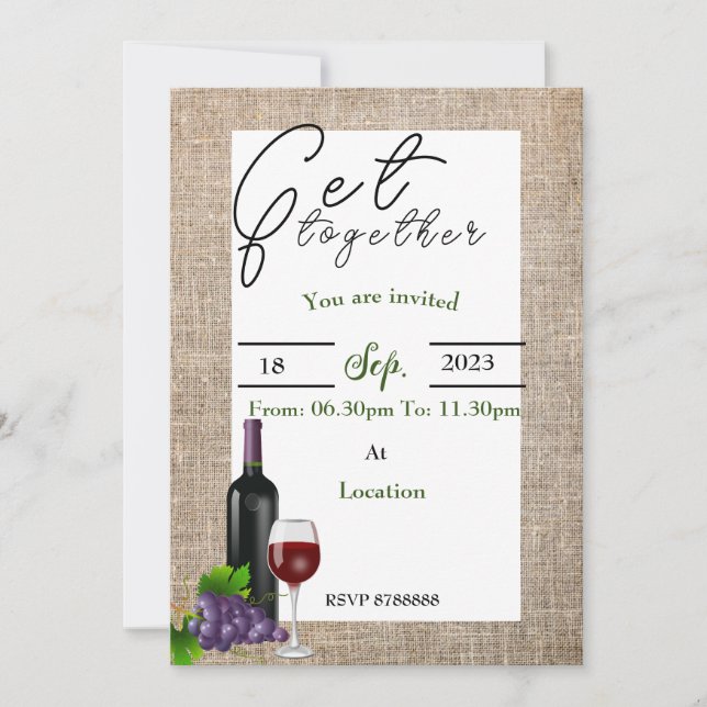 Invitation réunion d'amis (Devant)