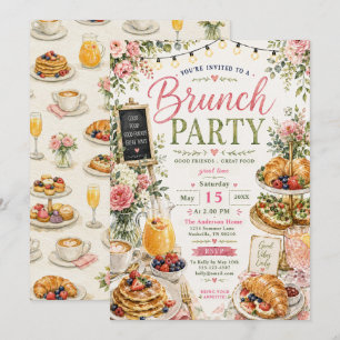 Invitation Réunion de brunch floral