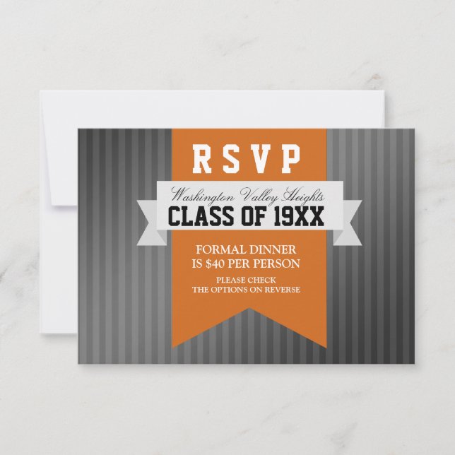 Invitation Réunion de classe moderne formelle RSVP (Devant)
