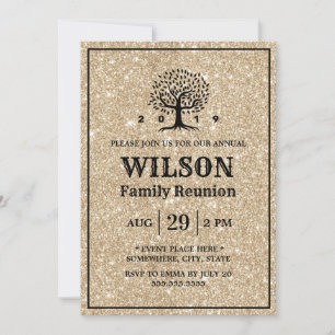 Invitation Réunion de famille Arbre généalogique Moderne Pail