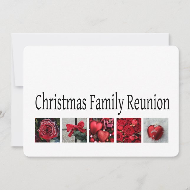 Invitation Réunion de famille de Noël (Devant)
